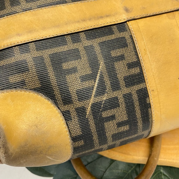 Fendi Zucca Print Coated Canvas with Leather Trim Vintage Rectangular Speedy - Picture 16 of 16